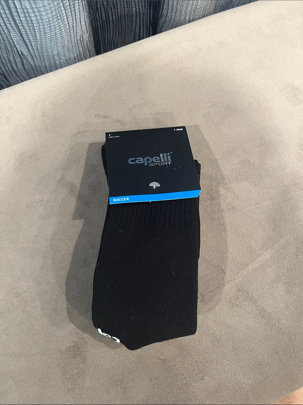 Capelli of New York Black Athletic Soccer Crew Socks